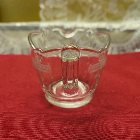 VTG Glass Creamer Syrup Honey Pitcher - Picture 3 of 7